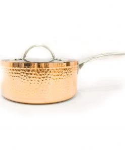 BergHOFF Copper Tri-Ply 3 Qt. Covered Saucepan, Hammered Cookware
