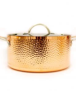 BergHOFF Copper Tri-Ply 5.75 Qt Covered Dutch Oven, Hammered
