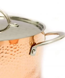 BergHOFF Copper Tri-Ply 5.75 Qt Covered Dutch Oven, Hammered