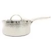 BergHOFF Vintage Tri-Ply Stainless Steel 8" Covered Saucepan, Hammered, 3 Qt Cookware