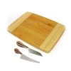 BergHOFF Bamboo 3Pc Two-toned Cutting Board And Aaron Probyn Cheese Knives Set Chef Tools