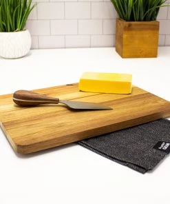 BergHOFF Bamboo 3Pc Long Two-Toned Board And Aaron Probyn Cheese Knives Set Chef Tools