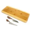BergHOFF Bamboo 3Pc Long Two-Toned Board And Aaron Probyn Cheese Knives Set Chef Tools