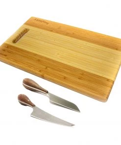 BergHOFF Bamboo 3Pc Two-Tone Board With Handle Set/Aaron Probyn Cheese Knives
