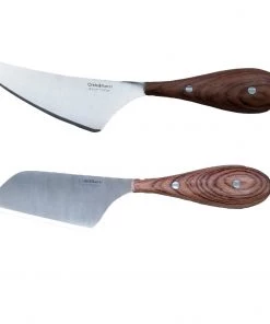 BergHOFF Bamboo 3Pc Round Board And Aaron Probyn Cheese Knives Set