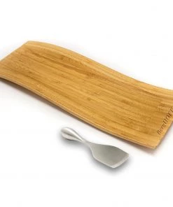 BergHOFF Bamboo 2Pc Wavy Board & Aaron Probyn Cheese Knife Set Chef Tools