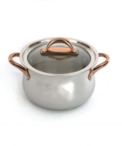 BergHOFF Ouro Gold 18/10 SS 8" Dutch Oven With Glass Lid