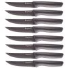 BergHOFF 8Pc Nonstick Serrated Steak Knife Set 8.5", DarK Grey Cutlery
