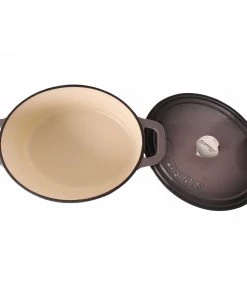 BergHOFF Neo 8qt Cast Iron Oval Covered Dutch Oven, Oyster Cookware 13 BergHOFF Neo 8qt Cast Iron Oval Covered Dutch Oven, Oyster Cookware