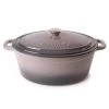 BergHOFF Neo 5qt Cast Iron Oval Covered Dutch Oven, Oyster