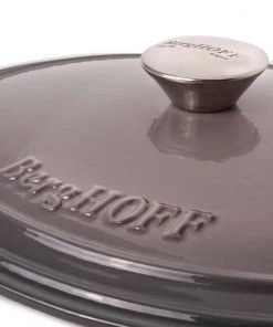 BergHOFF Neo 5qt Cast Iron Oval Covered Dutch Oven, Oyster 11 BergHOFF Neo 5qt Cast Iron Oval Covered Dutch Oven, Oyster