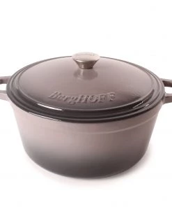 BergHOFF Neo 7qt Cast Iron Round Covered Dutch Oven, Oyster