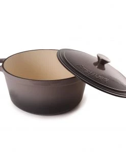 BergHOFF Neo 7qt Cast Iron Round Covered Dutch Oven, Oyster