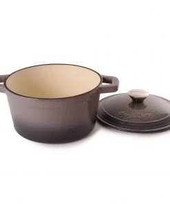 BergHOFF Neo 7qt Cast Iron Round Covered Dutch Oven, Oyster