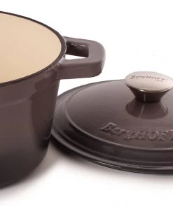 BergHOFF Neo 7qt Cast Iron Round Covered Dutch Oven, Oyster