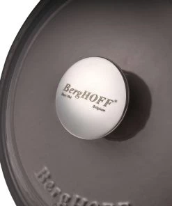 BergHOFF Neo 7qt Cast Iron Round Covered Dutch Oven, Oyster