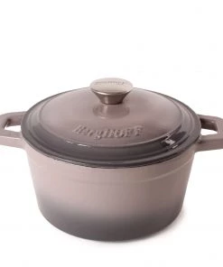 BergHOFF Neo 3qt Cast Iron Round Covered Dutch Oven, Oyster