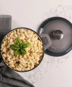 BergHOFF Neo 3qt Cast Iron Round Covered Dutch Oven, Oyster