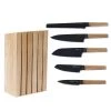 BergHOFF Ron 6pc Knife Block Set With Ash Wood Natural Handle 1 BergHOFF Ron 6pc Knife Block Set With Ash Wood Natural Handle