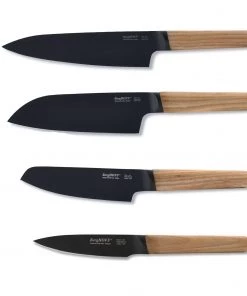Cutlery BergHOFF Ron 4Pc Knife Set With Ash Wood Natural Handle