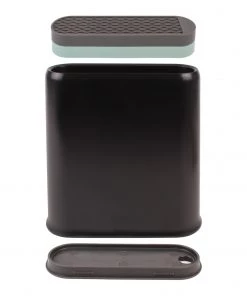 BergHOFF 8Pc PP Knife Set With Universal Black Knife Block, Grey Cutlery