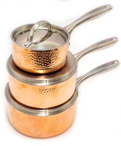 BergHOFF Vintage Tri-Ply Copper 15Pc Cookware Set, Hammered