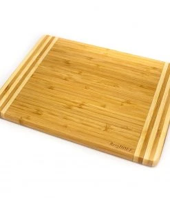 BergHOFF Bamboo Rectangular Cutting Board, Striped, 10.6x7.7x0.6" Cutlery