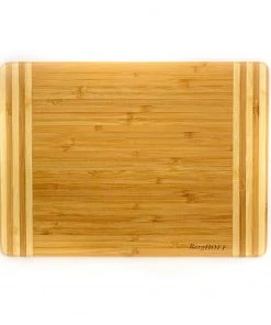 BergHOFF Bamboo Rectangular Cutting Board, Striped, 10.6x7.7x0.6" Cutlery