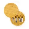Cutlery BergHOFF Bamboo 6pc Round Covered Cheese Board Set, With 4 Tools, 8.7x1.5"