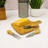 Cutlery BergHOFF 4pc Bamboo Cheese Cutting Board Set, 11"x7.75"x1.5"