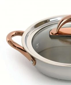 Cookware BergHOFF Ouro Gold 4pc Starter Cookwaer Set With Glass Lids