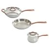 Cookware BergHOFF Ouro Gold 4pc Starter Cookwaer Set With Stainless Steel Lids