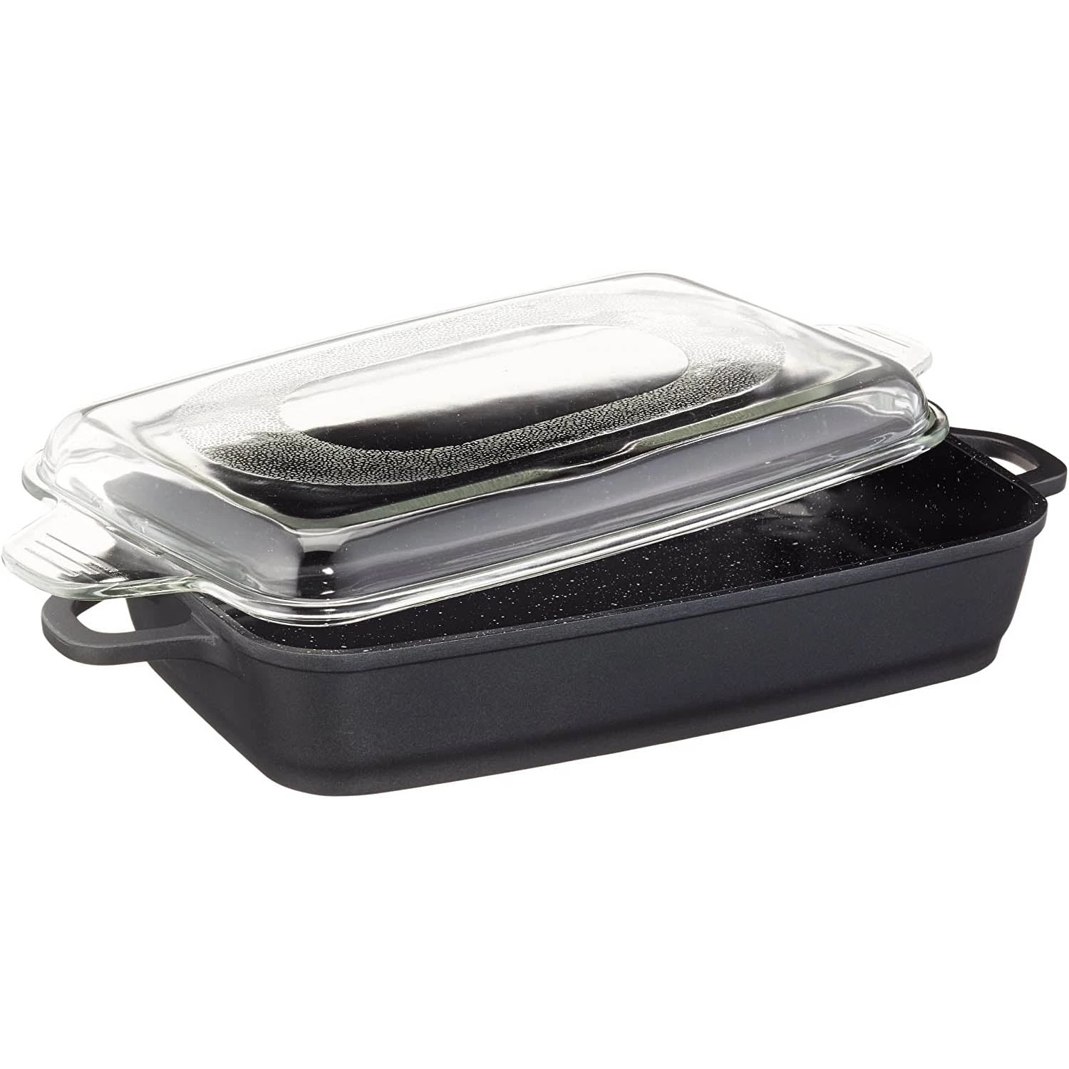 BergHOFF Scala Non Stick Cast Aluminum Roasting Pan With Glass Cover, 4 Qt. Bakeware 4 BergHOFF Scala Non Stick Cast Aluminum Roasting Pan With Glass Cover, 4 Qt. Bakeware