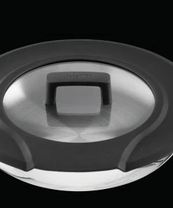 Cookware BergHOFF GEM 3Pc Downdraft 18/10 Stainless Steel Fry Pan Set, Black Handles