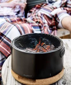BergHOFF Leo Portable Tabletop Barbecue Grill With Heat Resistant Base Black