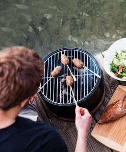 BergHOFF Leo Portable Tabletop Barbecue Grill With Heat Resistant Base Black