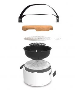 BergHOFF Leo Portable Tabletop Barbecue Grill With Heat Resistant Base Black