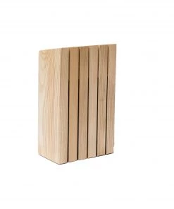 BergHOFF Ron 6pc Knife Block Set With Ash Wood Natural Handle 15 BergHOFF Ron 6pc Knife Block Set With Ash Wood Natural Handle