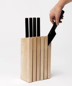 BergHOFF Ron 6pc Knife Block Set Black Cutlery