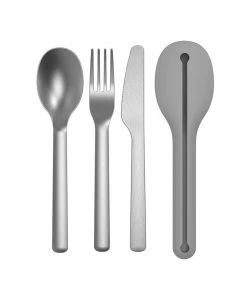 Tabletop & Bar BergHOFF Leo 4Pc SS Travel Flatware Set, Grey