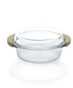 BergHOFF Studio 1.6 Qt Glass Covered Casserole, Heat Resistant Bakeware