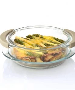 BergHOFF Studio 1.6 Qt Glass Covered Casserole, Heat Resistant Bakeware