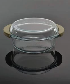 BergHOFF Studio 1.6 Qt Glass Covered Casserole, Heat Resistant Bakeware