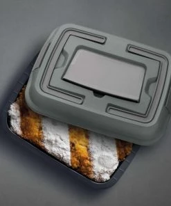 Bakeware BergHOFF GEM 13" Covered Cake Pan Gray With Carry Lid And Slicing Tool