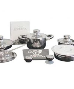 BergHOFF TFK 15Pc Gourmet 18/10 Stainless Steel Cookware Set