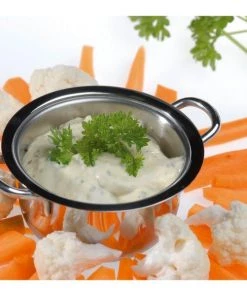 BergHOFF 2.5" 18/10 Stainless Steel Covered Mini Pots, Set Of 2