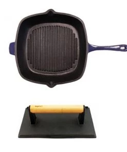 BergHOFF Cast Iron 18/10 Stainless Steel Grill Set 2pc Purple