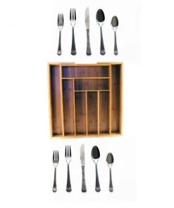 Tabletop & Bar BergHOFF Everyday 40 Pc Flatware Set With 8 Slot Expanding Organizer