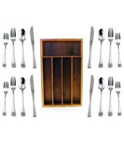 BergHOFF Flatware Service For 12 With Organizer Tabletop & Bar