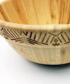 BergHOFF Bamboo Decorated Salad Bowl, 10" Chef Tools